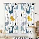 Cinbloo Kids Dinosaur Curtains 42Wx63L Inch Rod Pocket Cartoon Dino Baby Boys Bedroom Decor Nursery Children Cute Navy Blue Safari Animal Art Printed Living Room Playroom Window Drapes Fabric 2 Panel (Dino Green Grey)