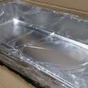 6 Pack Hotel Pans, Full Size 4" Deep Stainless Steel Steam Table Pan, 20.8" L x 12.8" W 22 Gauge Metal Commercial Catering Food Pans Anti Jam Food Storage Containers