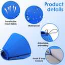 AOFITEE Soft Dog Cone, Adjustable Cones for Dogs After Surgery, Comfy Dog Cone Collar Alternative to Stop Licking, Elizabethan Recovery Collar for Large Dogs (Blue, Large)