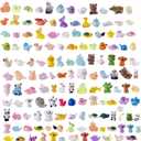 140 Pack Mini Animals Tiny DuckCowBee Figurines Bulk for Miniature Dollhouse Decor Accessories Garden Aquarium Potted Ornament Party DIY Charms Office Classroom Activity to Hide