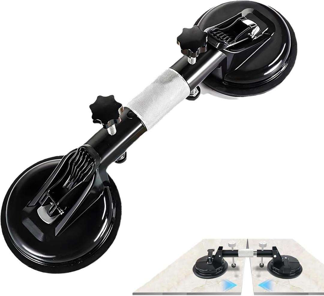 2 Pack Laminate Floor Gap Repair Tool, Pro Countertop Alignment Clamps, Adjustable Granite Seam Setter with Vacuum Suction Cups, for Granite, Marble, Stone, Slab and Glass