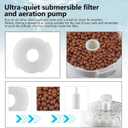 Aquarium Small Fish Tank Filter - Mini Fish Tank for 2-15 Gallon Tanks Bio Sponge Filter, Ultra Quiet Submersible Aeration Filters for Breeding Fry Betta Shrimp Tanks