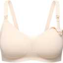 Momcozy Nursing Bras for Breastfeeding, FB051 Mesh Support Maternity Bra Pregnancy Padded Wireless Breathable Bralette, Small