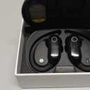 GNMN Active Noise Cancelling Ear Buds Wireless Earbuds 96hrs Playback Bluetooth Headphones Dual Battery Display Stereo Bass Earphones with Ear hooks Microphone IPX7 Waterproof Headset for Sports/Gym (Black)