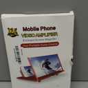 Mobile Phone Magnifier, Foldable Mobile Phone Magnifier Projector Screen, Ultra-HD Magnifying Screen for Easy TV Viewing Orientation for Landscapes, Supports All Smartphones (1PCS Red)