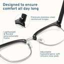 racico Blue Light Glasses for Men Computer - Gaming Blocking Anti Eyestrain, UV Clear Lens Nerd Costume Fake Eyeglasses