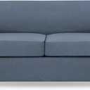 Lamberia High Stretch Sofa Cover for 2 Cushion Couch Loveseat Cover 3 Pieces Thick &Washable Plush Jacquard Sofa Slipover Couch Cover Furniture Protector for Dogs,Pets&Kids (Adritic Blue)