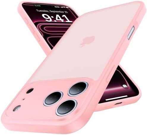 Shiiuou for iPhone 17 Pro Max Case, [Ribbed Non-Slip Sides] [Military-Grade Drop Protection] [Full Camera Protection] Anti-Yellow Soft-Touch Shockproof Slim Phone Case for iPhone 17 Pro Max, Pink
