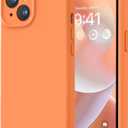 LOVE 3000 Designed for iPhone 14 Case, Premium Silicone with [Soft Anti-Scratch Microfiber Lining] Shockproof Protective Phone Case for Men Women Girls 6.1", Bright Orange
