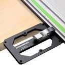 Compact Guide Rail Square with Edge Support,Track Saw Square,Track Saw Rail Square Guide,90 Degree Right Angle Guide Compatible with Festool and Makita for Fast, Easy Square Cuts