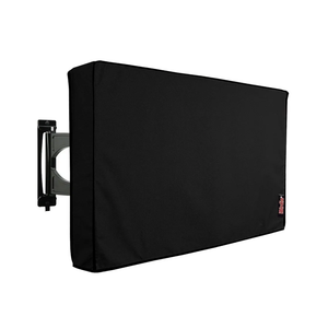 iBirdie Outdoor TV Cover 52 to 55 inch Weatherproof, Cover Size 52''L x 31''H, Waterproof for Outside Flat Screen 52 to 55 inch TV, Black, 600D Thick Fabric Screen Protector with Bottom