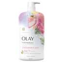 Olay Body Wash for Women, Fresh Radiance, 24/7 Skin-Loving Freshness, Visibly Radiant, Plant Based Cleansers, Vitamin B3 & Antioxidant Blend, For All Skin Types, Strawberry & Mint Scent, 29 fl oz
