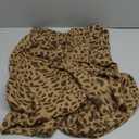 ACCPUR Women's Leopard Baggy Wide Leg Sweatpants Drawstring High Waisted Cheetah Print Lounge Barrel Trousers with Pockets, Large