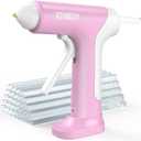 Cordless Hot Glue Gun 4V 20W, 10s Fast Preheat, 30PCS Mini Glue Sticks 7x100mm, Type-C Rechargeable, Anti-Drip, Auto-Off, for DIY Crafts, Repair, Decoration (Pink)