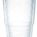 Tervis Clear & Colorful Lidded Made in USA Double Walled Insulated Tumbler Travel Cup Keeps Drinks Cold & Hot, 24oz, Black Lid, 1 Count (Pack of 1)
 Black Lid