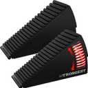 Strongest Home 2 Pack XL Adjustable Door Stopper with Spring Heavy Duty Wedge for Oversized, Thick & Heavy Doors, Anti-Slip Rubber Grip, Commercial, Home & Outdoor Use on Carpet, Wood & Tile - Black