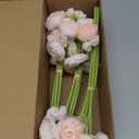 Floroom Ranunculus Artificial Flowers 18 Pcs Blush Faux Silk Mini Ranunculus Bulk Fake Wedding Filler Flowers for DIY Pink Bouquets, Centerpieces, Bridal Shower Decorations & Arrangements