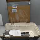 DUMOS 23" Hard-Sided Pet Carrier for Small Pets, 2 Door Cat Carrier, Beige