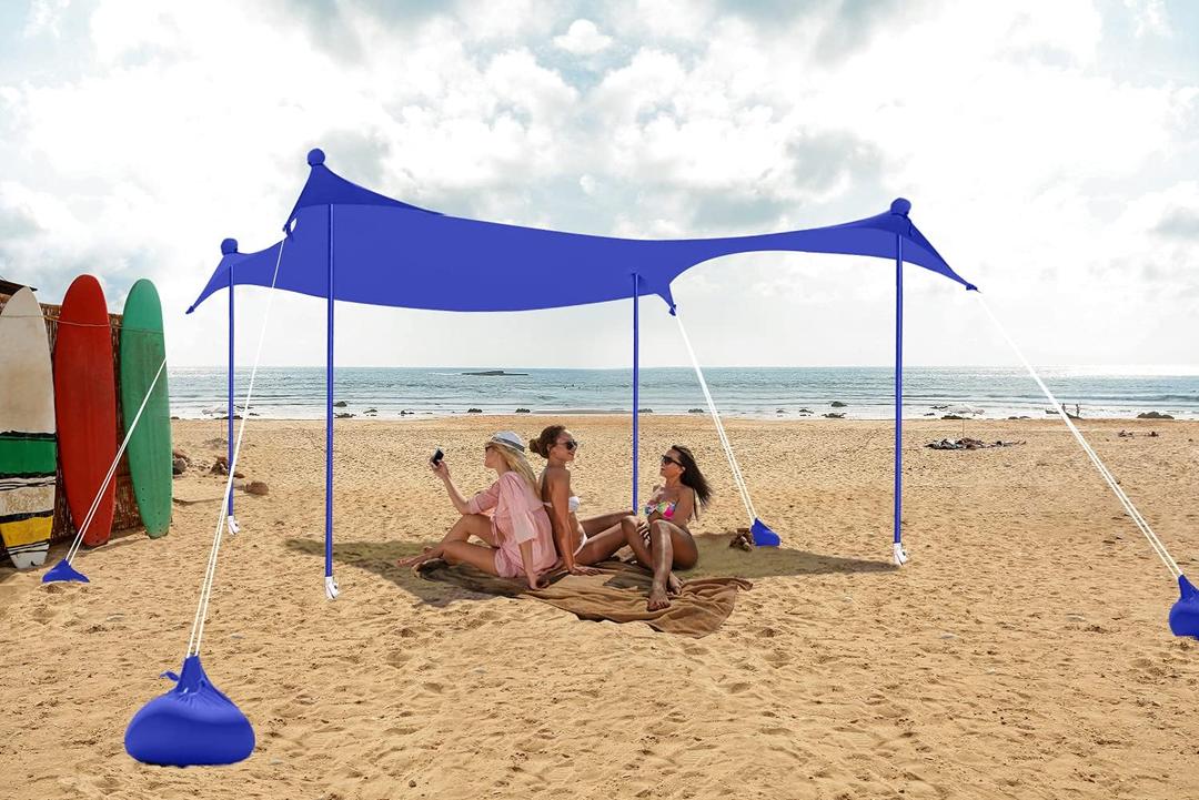 ABCCANOPY Beach Portable Sun Shelter for Beach, Camping Trips (10x9 FT, Blue)