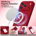 LOVE 3000 Designed for iPhone 17 Pro Case, Premium Silicone [Compatible with Magsafe][Soft Anti-Scratch Microfiber Lining] Shockproof Protective Phone Case for Men Women 6.3", Red