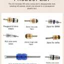 40PCS AC Valve Core Kit,AC Valve Kit,Car Accessories Car Air Conditioner Valve Core, A/C R12 R134a Refrigeration Tire Valve Stem Cores with Remover Tool Assortment Kit for Most Cars