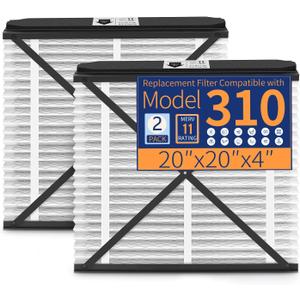 310 Replacement Filter Compatible with AprilAire Air Purifier Models 1310 2310 3310, Merv 11 Whole House Furnace Filters Size 20x20x4, 2-Pack