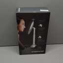 simplehuman 8" Round Sensor Makeup Mirror with Touch-Control Brightness, 5X Magnification, Rechargeable and Cordless, White Stainless Steel