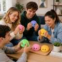 Dumpling Squishies with Food Steamer Box,Colorful Squishies Dumpling Stress Relief Balls,Sensory Fidget Squeeze Toys Cute Desk Toy