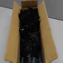 Juegoal Lighted Artificial Halloween Black Christmas Tree, Pre-lit 4 FT Black Tinsel Xmas Pine Trees, Light up with 70 LED Lights Battery Powered, 8 Modes & Timer for Home Office Party Decorations