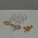 10Pcs Mini Glass Bottles with Cork Lids, XO Shape Tiny Glass Jars, Wishing Bottles, Small DIY Decorative Craft Vials for DIY Crafts Party Weddings Decoration Storage Accessories