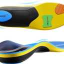 Professional Heavy Duty Support Pain Relief Orthotics - Over 230+ lbs Plantar Fasciitis Medium Arch Support Insoles for Women and Men, Flat Feet Orthotic Insert, Work Boot Shoe Insole (MEN 7-8 | WOMEN 9-10--(270mm), Blue)