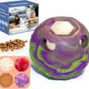 Dog Frozen Treat Toy, Slow Food Training to Relieve Boredom and Stimulating, Interactive Treat Dispensing Dog Toy, Interactive Chew Toys, Super Easy to Open Clean, for Small Dogs (purple, Large)