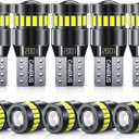 MICTUNING 194 LED Bulb Super White Bright T10 168 194 2825 W5W Bulbs Canbus 18-SMD 3014 Chipsets Error Free for Car Dome Map Door Courtesy Side Marker Reading Glove Box License Plate Light (10 PCS)