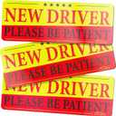 3 x New Driver Magnet for Car - High Reflective Student Driver Magnetic Sticker for Car - Vehicle Bumper Signs for New Driver, 10 x 3.5 Inch, 3 Pack
