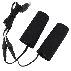Yunseity Heated Motorcycle Grips Cover 6 Temperature Settings USB Heated Handlebar Sleeves for ATV Bike Scooter, Large Heating Components, Quick Heating in 10 Seconds