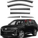 Window Visors Rain Guards for Cadillac XT6 MK1 2019+ Accessories,Side Window Wind Deflectors for Cadillac XT6 MK1 2019 2020 2021 2022 2023 2024 2025, 6 PCS