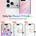 FNTCASE for iPhone 17 Pro Case: [Compatible with Magsafe] Translucent Matte Cases with [Full Camera Protection] [Screen Protector] Military Grade Shockproof Protective Phone Cover - Light Pink