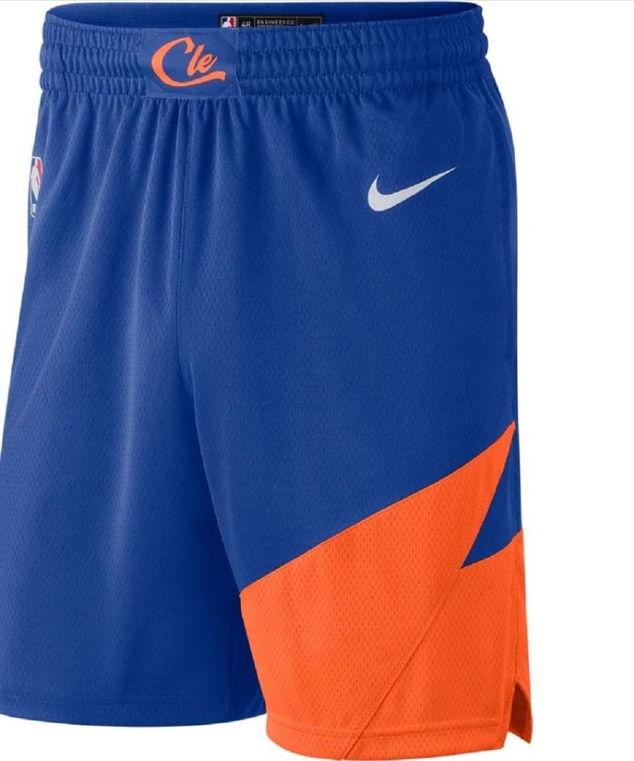 Portland Trail Blazers Youth 8-20 Official Swingman Dri-Tek Performance Shorts (Large, Cleveland Cavaliers Blue City Edition Shorts)