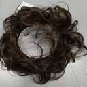 Curly Short Synthetic Hair Extension Chignon Donut Roller Bun Wig Claw Clip in Hairpiece for Women(Black Brown)