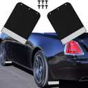 2 Pack Universal Mud Flaps, Black Splash Guards Car Mudguard with Night Reflectors Mudflaps and Screw Accessories Front and Rear Protection for Trucks Cars SUVs Vans (12.2" x 9.5")