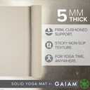 Gaiam Yoga Mat - Premium Solid Thick Non Slip Exercise & Fitness Mat for All Types of Yoga, Pilates & Floor Workouts, 68"L x 24"W x 0.2"Th