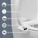 Mayfair Cassel Bidet Bundle, Slow-Close Never Loosen Toilet Seat with Perfect Fit, Fresh Water Spray, Non-Electric, Easy to Install Bidet, ELONGATED, White