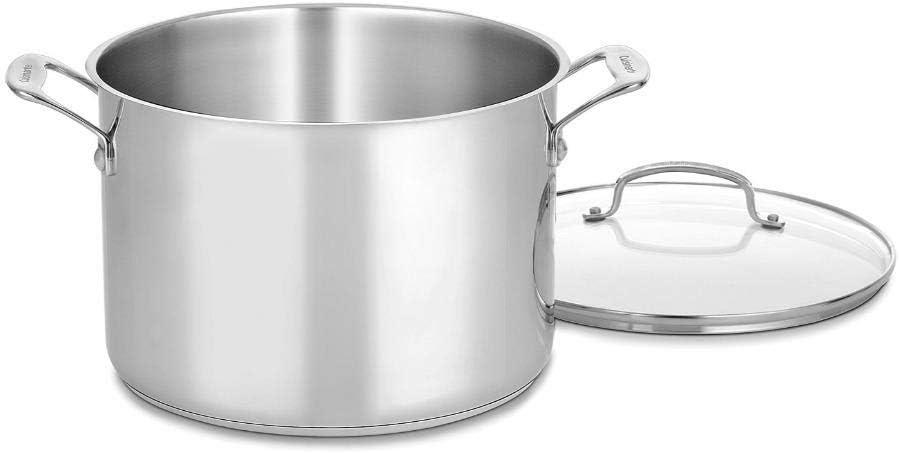 Cuisinart 76610-26G Chef's Classic 10-Quart Stockpot with Glass Cover,Brushed Stainless