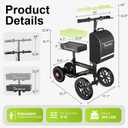 BlessReach Deluxe Medical Scooter Double Handbrake, All Terrain Steerable Knee Scooter Crutch Alternative, for Adults Injured Ankle & Foot Recovery in Blacks