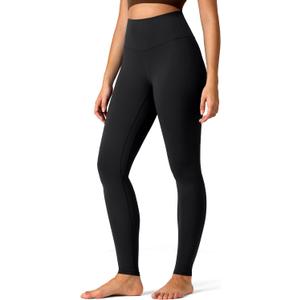 Colorfulkoala Womens High Waisted Leggings for Women 28" Inseam Tummy Control Leggings Full Length Buttery Soft Yoga Pants (L, Black)
