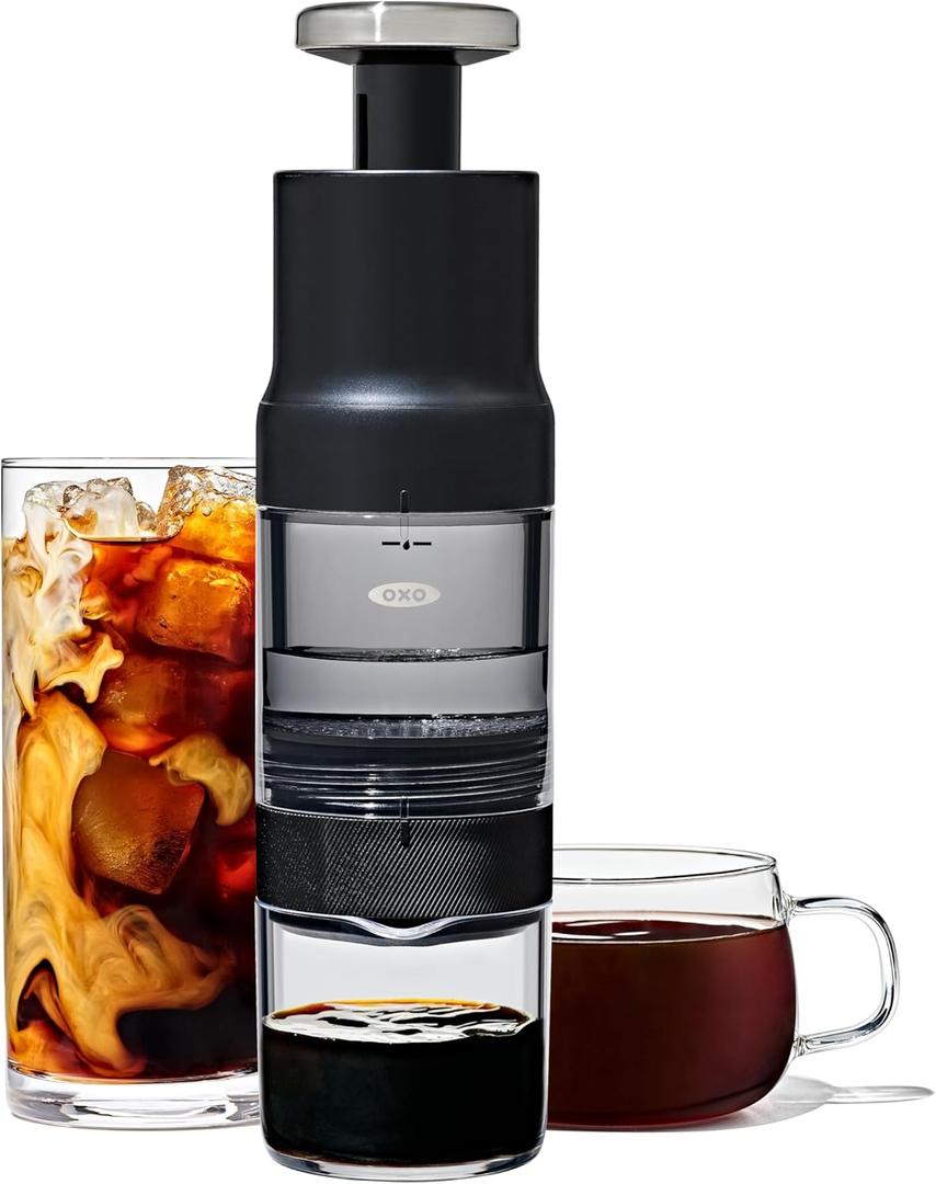 OXO Brew Rapid Brewer - Portable Coffee Maker, Fast Manual Hot & Cold Brew, Small Handheld Brewer, Compact Travel Coffee Maker (One Size)