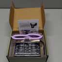 Magnifying Glass with Light 1.5X to 5.0X, Rechargeable Magnifying Glasses Head Magnifier, Lighted Magnify Glass with 4 Detachable Lenses, Magnifier Headset for Close Work Hobbies Jewelry (Purple)