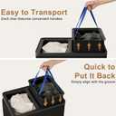 Double Laundry Hamper with Lid, 150L Large Laundry Basket 2 Compartments