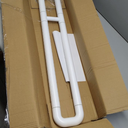 29.5 Inch Handicap Grab Bars Foldable Toilet Safety Rails, Flip-Up Bathroom Grab Bar with Anti-Slip Grip, Toilet Handrails Hand Grips Shower Assist Aid for Elderly Pregnant Women Disabled