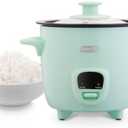 Amazon.com: DASH Mini Rice Cooker Steamer with Removable Nonstick Pot, Keep Warm Function & Recipe Guide, .5 Quart, for Soups, Stews, Grains & Oatmeal - Aqua: Home & Kitchen